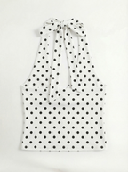 LYOVA I Polka Top z dekoltem w serek